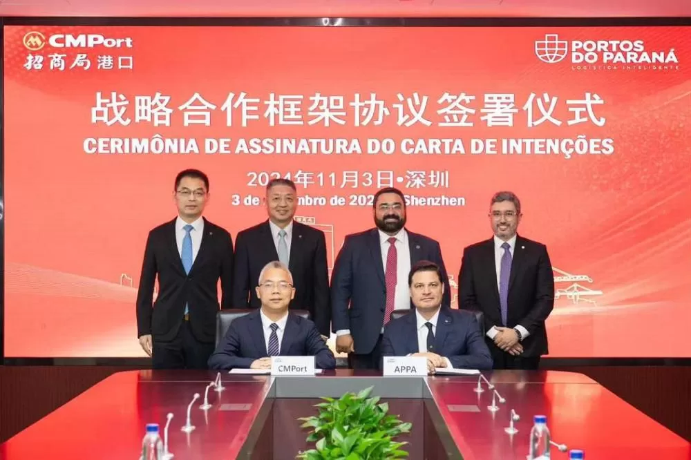 Na China, Portos do Paraná assina carta de intenções com operadora global portuária. Foto: Assessoria CMPort