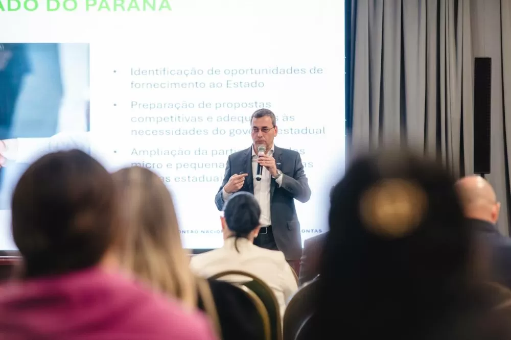 César Rissete enfatizou a importância da parceria contínua com Sebrae/PR e do fomento aos pequenos negócios. Fotos: Alex Garcia.
