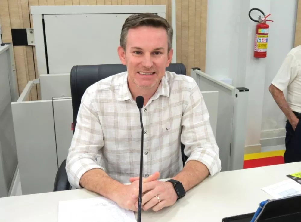 O vereador reeleito Rafael Heinrich apresentou duas indicações. Foto: Câmara Municipal