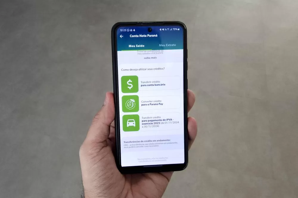 Mais de R$ 5 milhões do Nota Paraná já foram transferidos para o IPVA 2025; prazo termina nesta semana. Foto: SEFA-PR