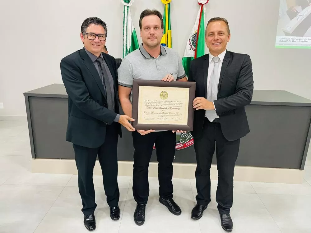 Cláudio Kohler, Felipe Niedermeyer e Vanderlei Sauer. Foto: Cristiano Viteck