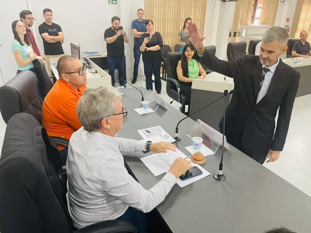 Posse do Sargento Spohr como vereador. Foto: Assessoria 