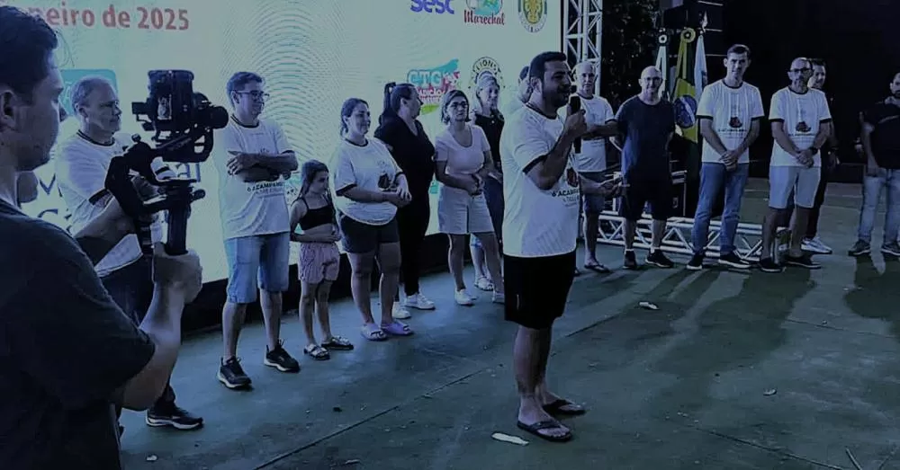 O prefeito Adriano Backes fez a abertura oficial do evento. Foto: Assessoria/Prefeitura Municipal