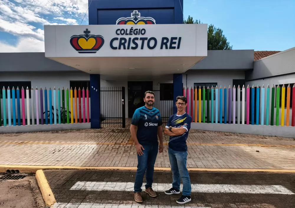 Roque Cezar Barbosa e Valtenci Tosta das Neves, diretores da mantenedora do Colégio Cristo Rei. Fotos: João Livi