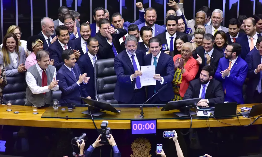 Hogo Motta foi eleito presidente da Câmara dos Deputados. © Bruno Spada/ Câmara dos Deputados