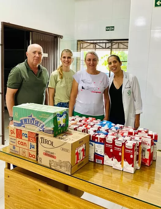 A equipe do SAAE esteve na sede do Lar Rosas Unidas para fazer a entrega dos donativos. Foto: Assessoria/SAAE