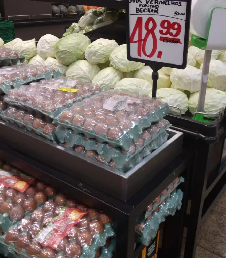 Em supermercado da região o preço da bandeja com 30 unidades de ovos já chegou a R$ 48,99. (Foto: Divulgação)