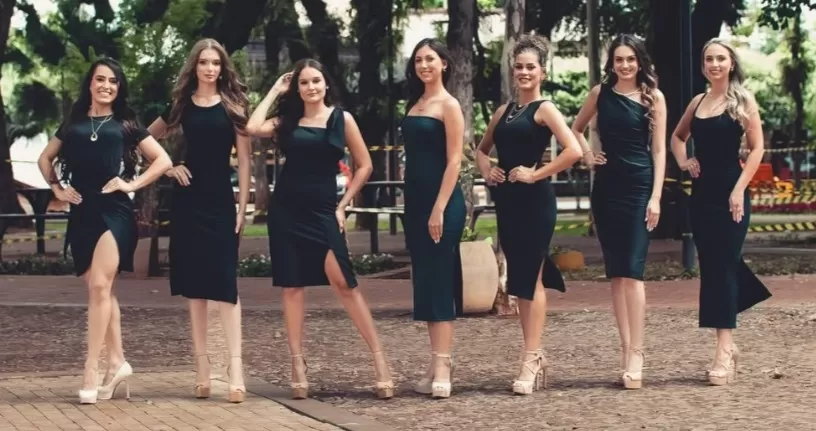 As candidatas ao título de Miss Pato Bragado 2025. (Foto: Assessoria/Prefeitura)