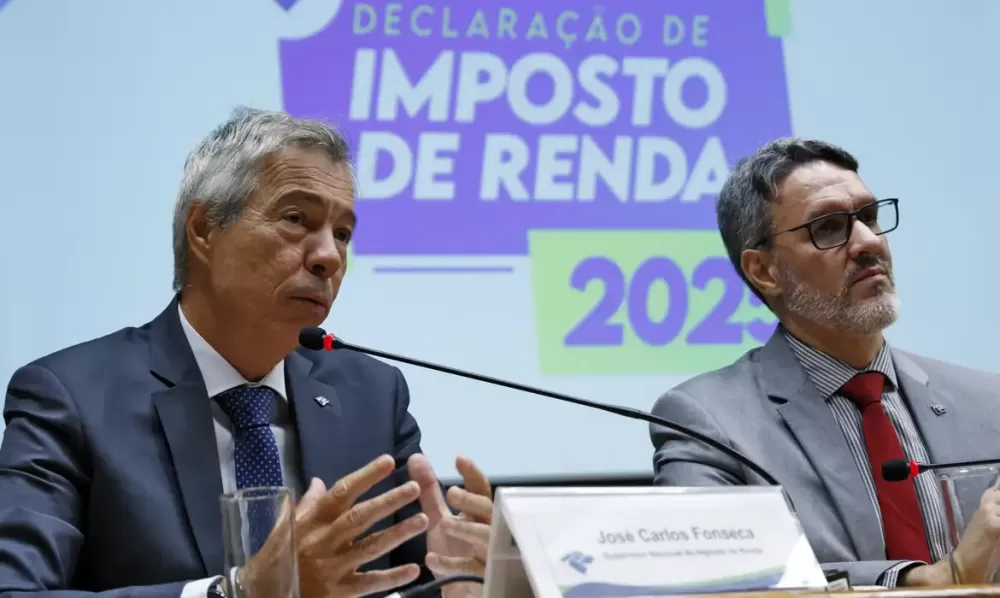 O anúncio das regras do IRPF 2025 foi feito em Brasília. (Foto: Bruno Peres/Agência Brasil)