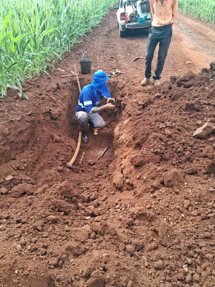 O local do vazamento foi detectato e devidamente reparado. (Foto: Assessoria/SAAE)