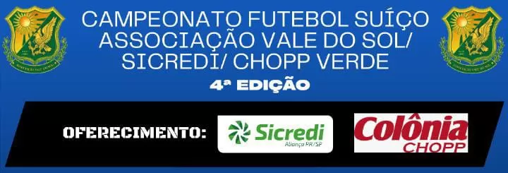 Ultima rodada da 1° fase acontece sabado dia 12 na Associação Vale do Sol