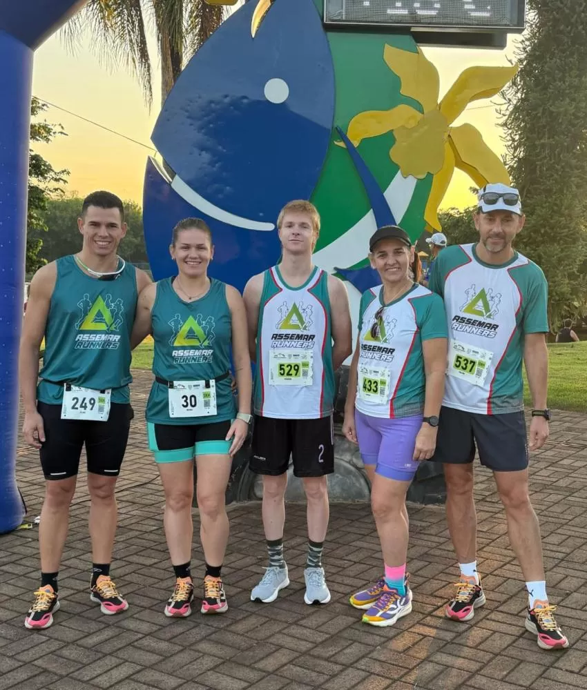 Atletas que participaram da 1ª Corrida das Orquideas em Maripá. (Fotos: Arquivo Pessoal)