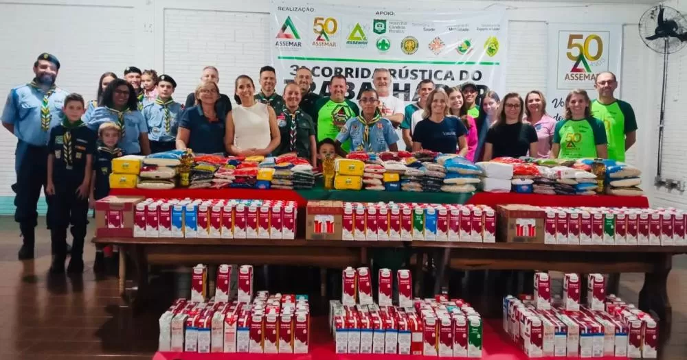 O evento resultou na arrecadação de alimentos que foram repassados a três entidades assistenciais do município: o Asilo Lar Rosas Unidas, a Casa de Maria e a APAE. (Foto: Assessoria)