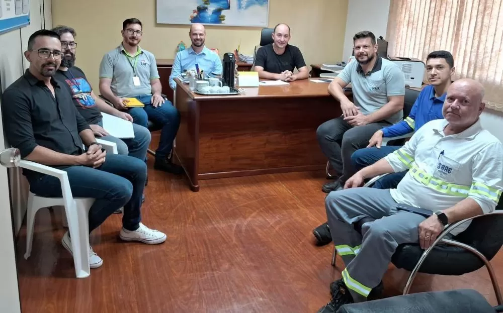 Lar Cooperativa Agroindustrial, da Biovalle, Max Ambiental e SAAE estudam possíveis parcerias voltadas à área ambiental e de controle da qualidade da água e esgoto em Marechal Rondon. (Foto: Assessoria/SAAE)