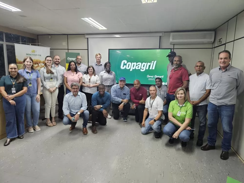 Equipe da Guiana com a equipe da Copagril. (Foto: Assessoria/Copagril)