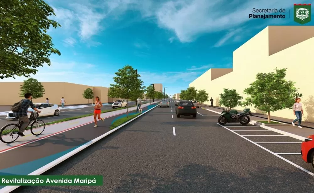 Primeira etapa de requalificação urbana busca transformar a mobilidade e o visual da cidade. (Imagem: Prefeitura)