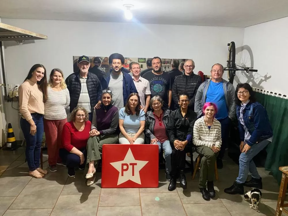 A militância do PT em Marechal Cândido Rondon. (Foto: Assessoria)