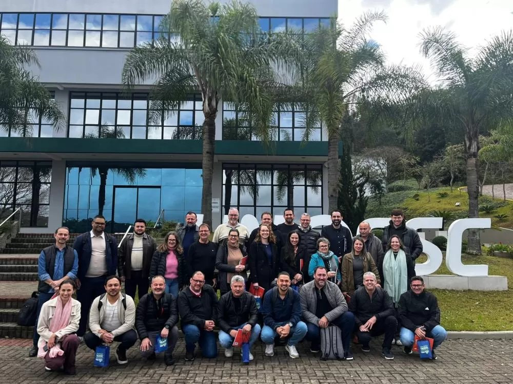 Comitiva do oeste do Paraná em visita em Santa Catarina, para troca de boas práticas. (Foto: Assessoria/Sebrae)