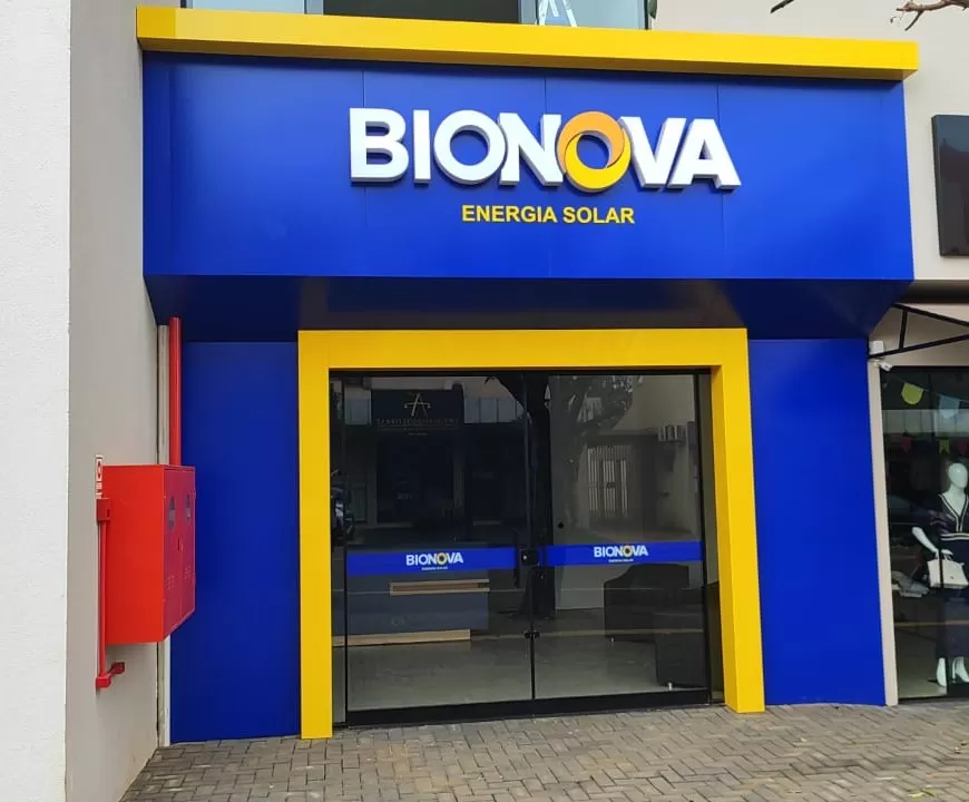 Fachada da nova loja da Bionova em Palotina. (Foto: Divulgação)