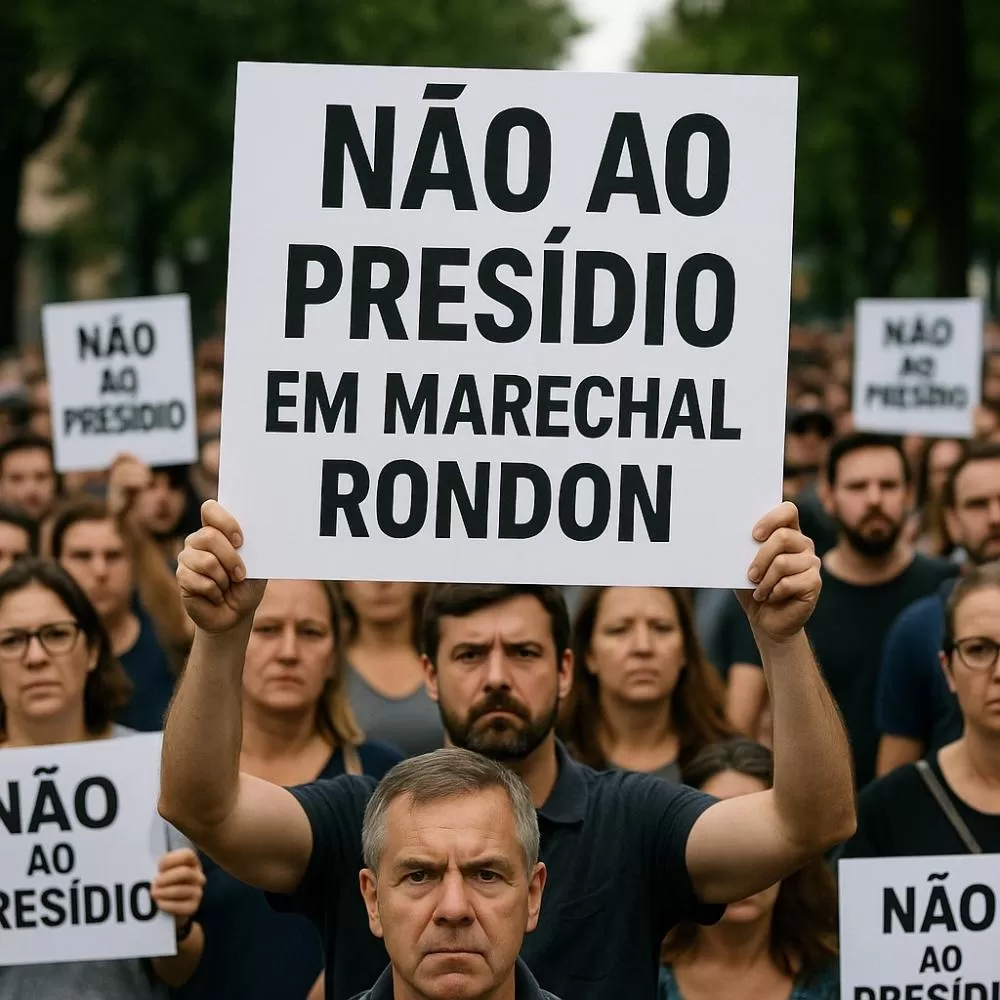 População de Marechal Rondon se mobiliza contra proposta de instalação de presídio.