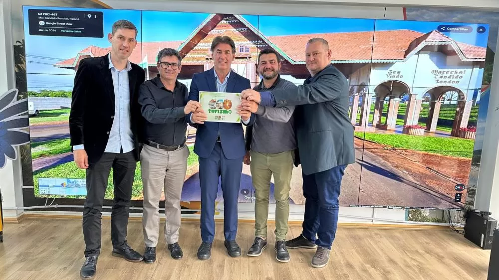 Comitiva rondonense apresenta ao secretário Leonaldo Paranhos o projeto Ecoturismo 2025, que será realizado em Porto Mendes. (Foto: Divulgação)