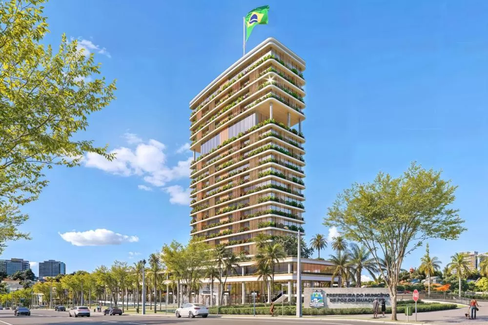 Projeto arquitetônico da nova Prefeitura de Foz do Iguaçu. 