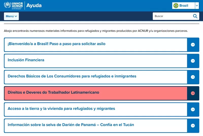 Cartilhas em espanhol e criolo reforçam proteção a trabalhadores migrantes no Brasil com apoio do ACNUR. (Foto: TRT/PR)