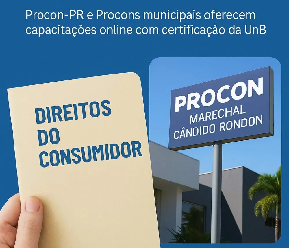 Marechal Cândido Rondon está entre os municípios que participam da ação estadual com cursos gratuitos de defesa do consumidor.