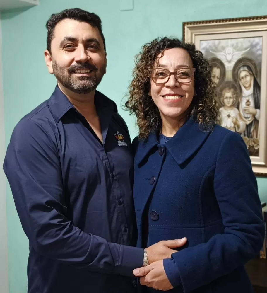 Roque Cesar e Maura Fonseca Barbosa, do Colégio Cristo Rei.