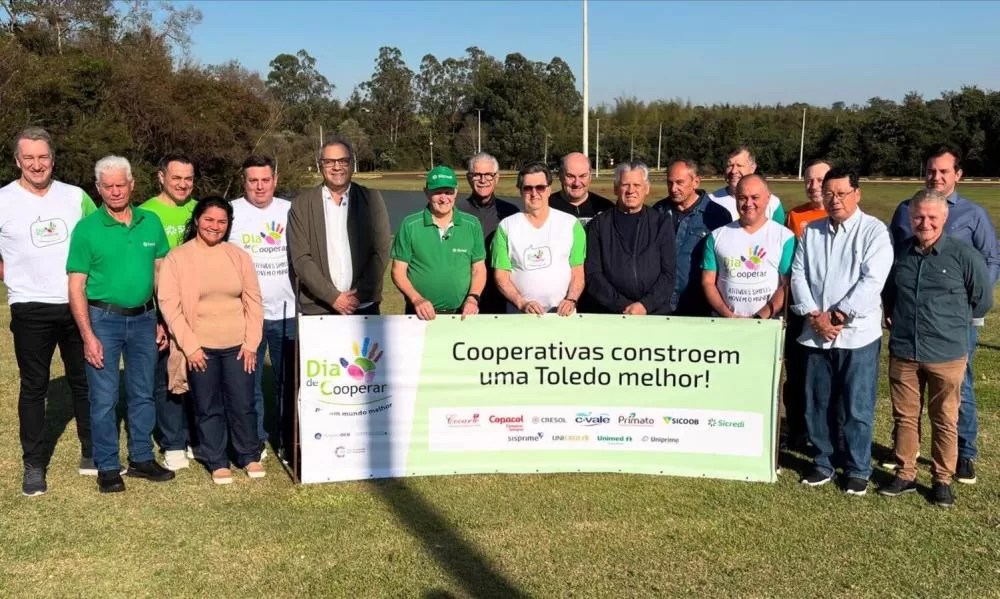Lançamento simbólico da construção do Memorial do Cooperativismo reuniu Prefeitura e lideranças no Parque do Povo, em Toledo. (Foto: Assessoria)