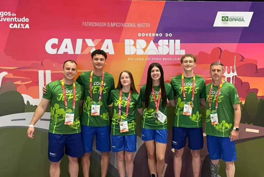 Atletas paranaenses de badminton conquistaram quatro bronzes nos Jogos da Juventude 2025, com destaque para os rondonenses. (Foto: Divulgação)