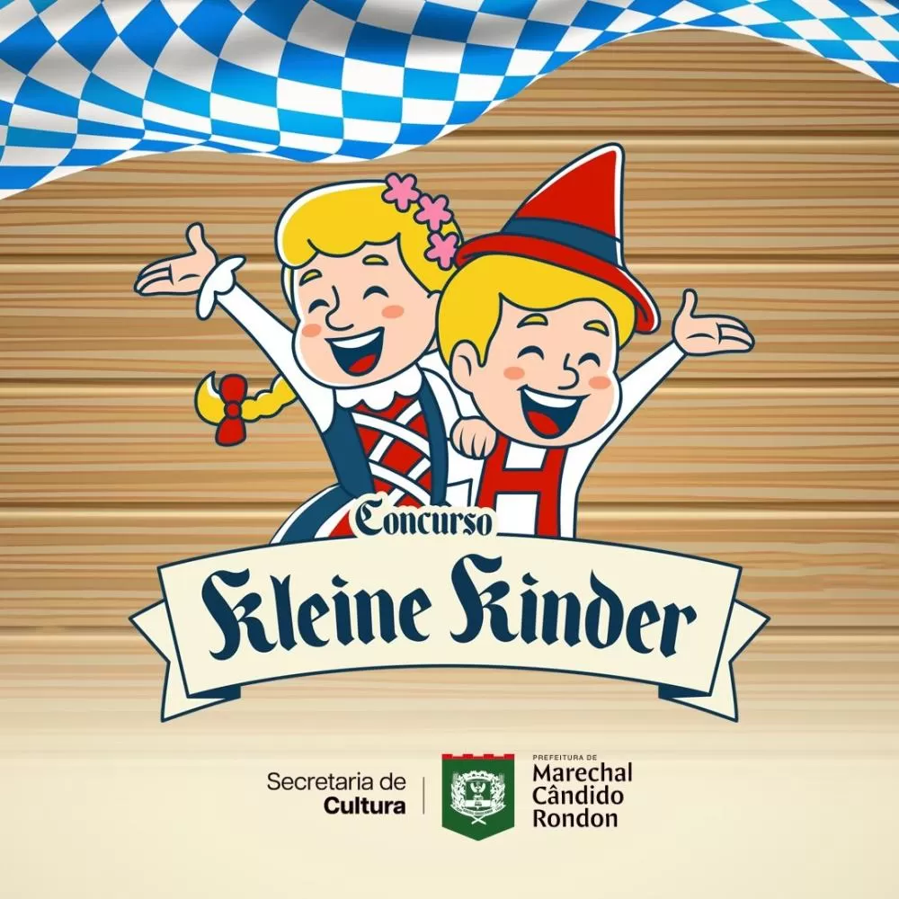 Sete casaizinhos concorrem ao título de Kleine Kinder na abertura oficial da Oktoberfest 2025 em Marechal Cândido Rondon. (Imagem: Divulgação)