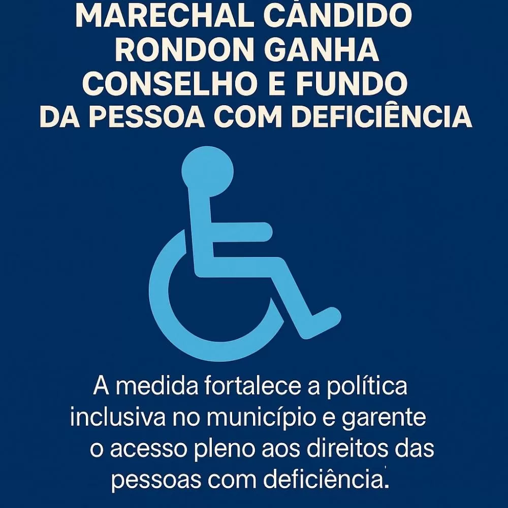 Aprovação unânime cria em Marechal Cândido Rondon o Conselho e o Fundo da Pessoa com Deficiência, fortalecendo a política pública inclusiva. (Imagem: IA)