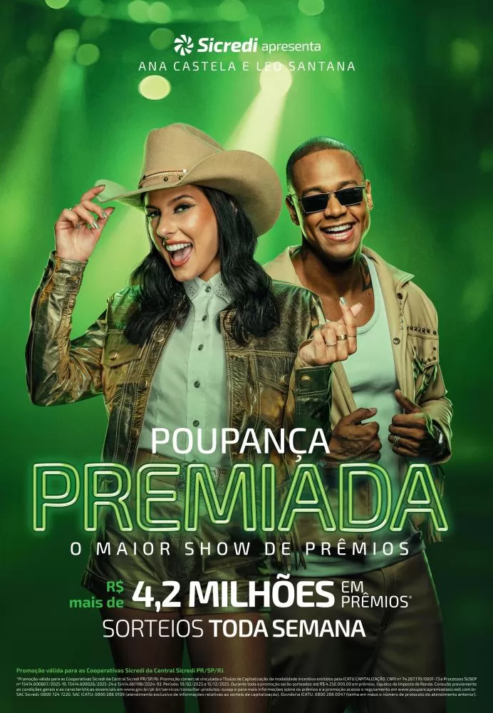 Campanha Poupança Premiada Sicredi ultrapassa 180 milhões de números da sorte e reforça o incentivo ao hábito de poupar nos estados do PR, SP e RJ. (Foto: Divulgação/Sicredi)