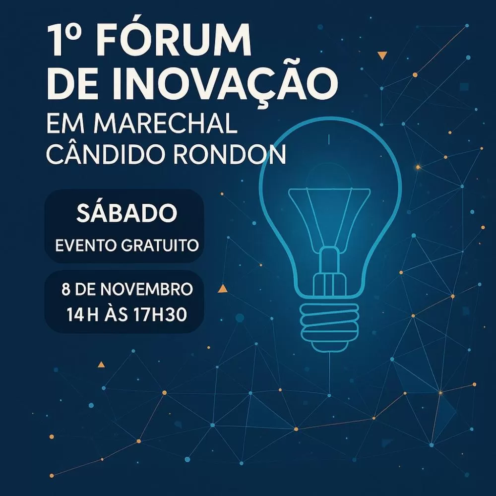 O 1º Fórum de Inovação será realizado neste sábado (8), na Acimacar, e reunirá especialistas e lideranças para debater o futuro do desenvolvimento regional.