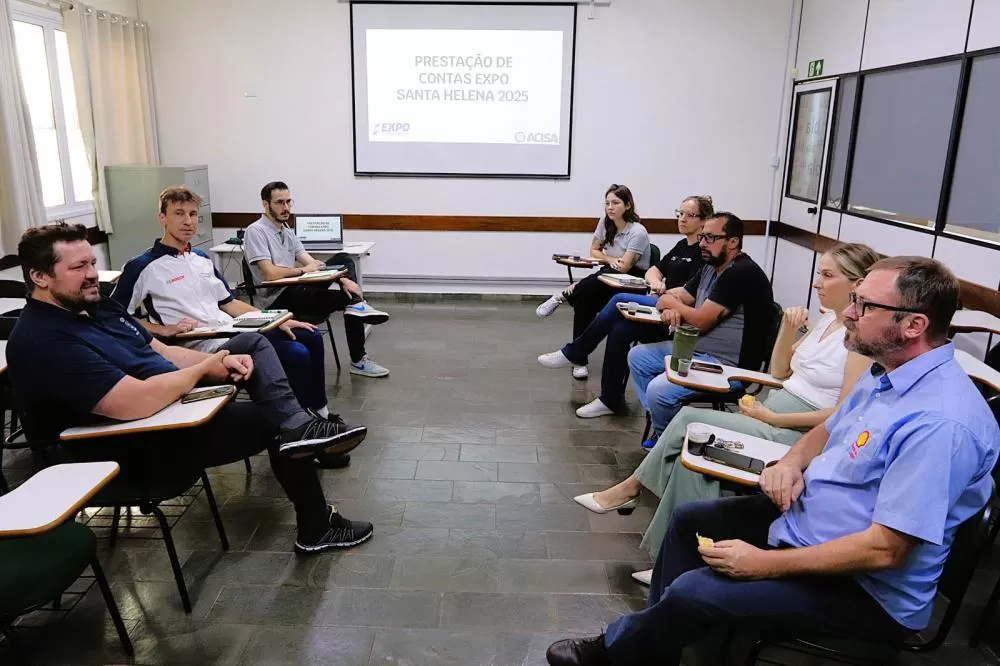 Comissão Central Organizadora da Expo Santa Helena analisa resultados e define diretrizes para a próxima edição, prevista para 2027. (Foto: Divulgação/Acisa)