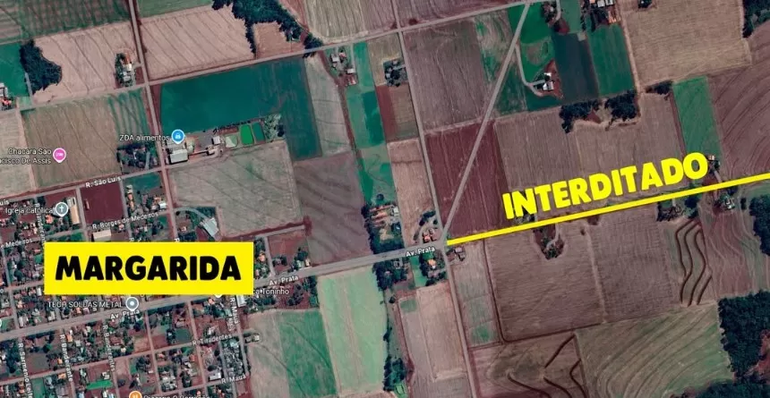 Trecho da Linha São Cristóvão, em Margarida, será interditado para obras de recape asfáltico entre os dias 10 e 14 de novembro.