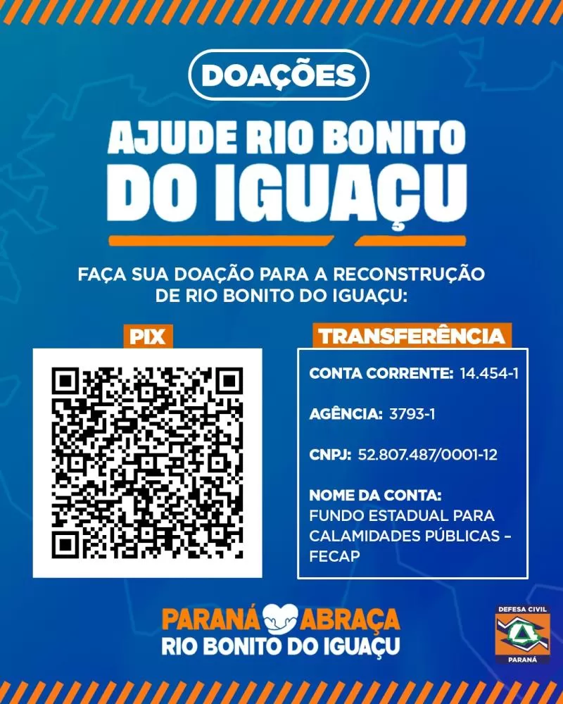 Centro de Distribuição passa a receber exclusivamente as doações físicas destinadas a Rio Bonito do Iguaçu. (Imagem: Divulgação)