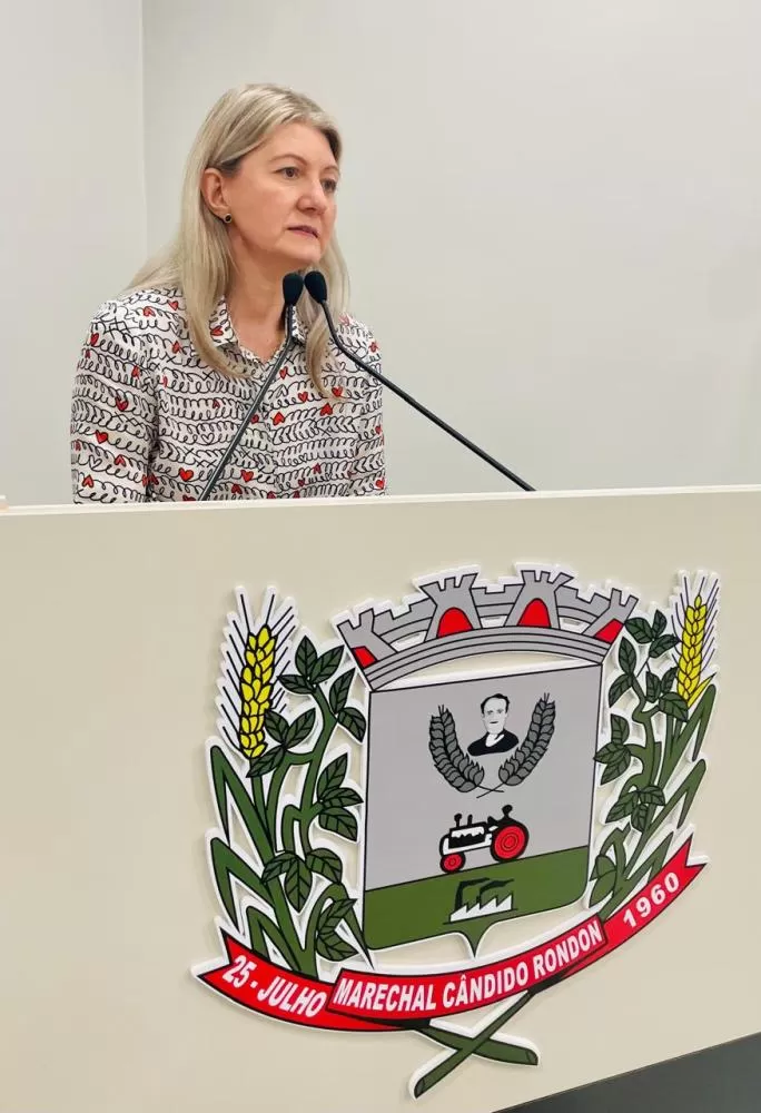 Vereadora Marciane Specht durante seu pronunciamento emocionado em defesa do SUS. (Foto: Cristiano Viteck).