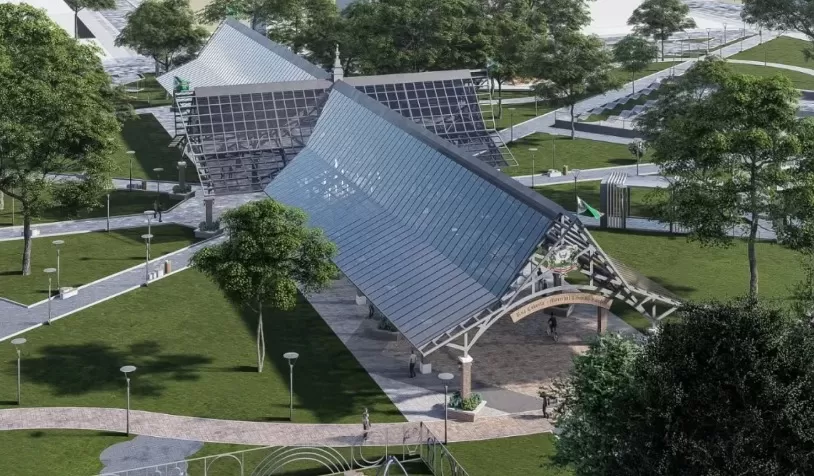 Projeto da rua coberta que será construída na Praça Willy Barth. (Foto: Divulgação)