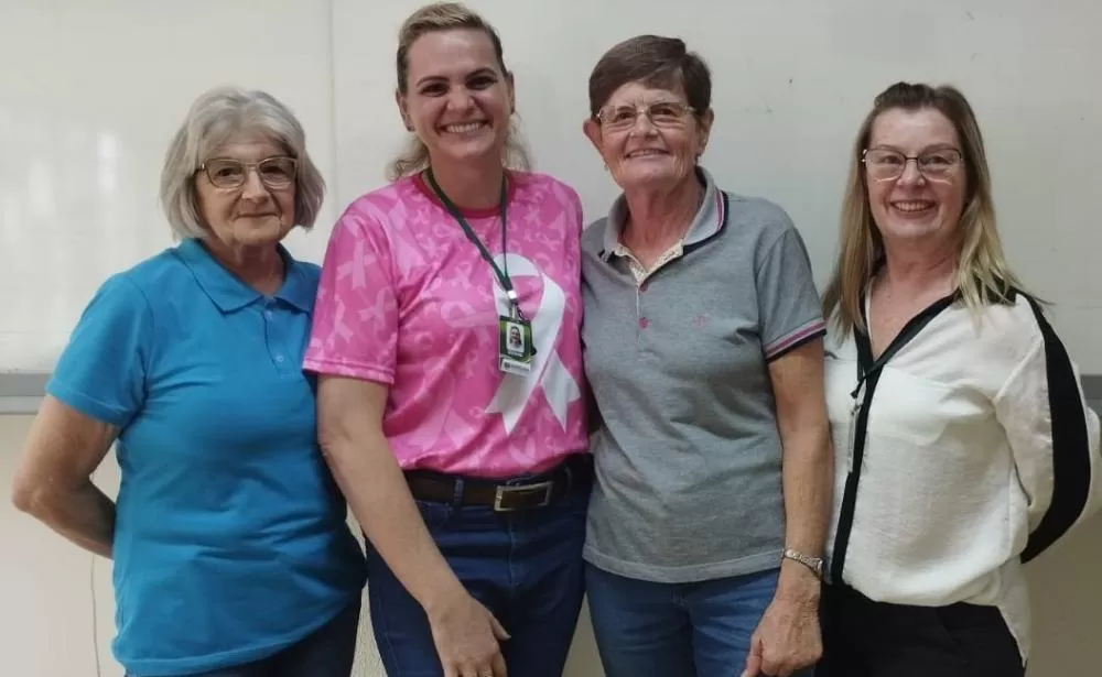 Iloni Scheffler, Viviane Spier Warken, Ilse Grosklass e Leonir Giliane Reuter compõe a mesa diretiva do COMUDI. (Foto: Divulgação)