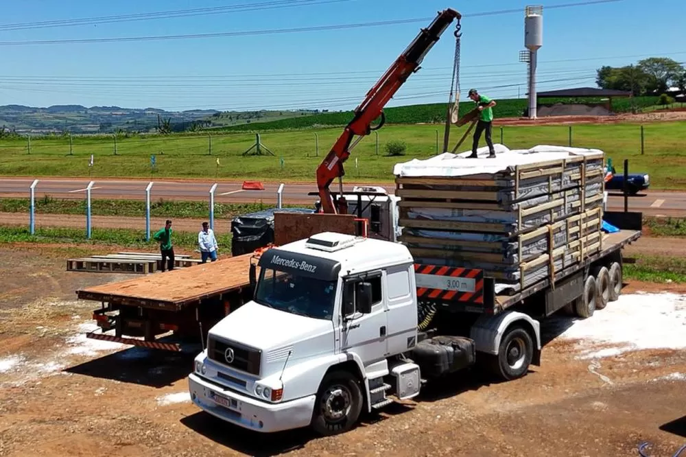Construção das primeiras casas avança em Rio Bonito do Iguaçu com tecnologia wood frame. (Foto: Divulgaçãop/Secom)