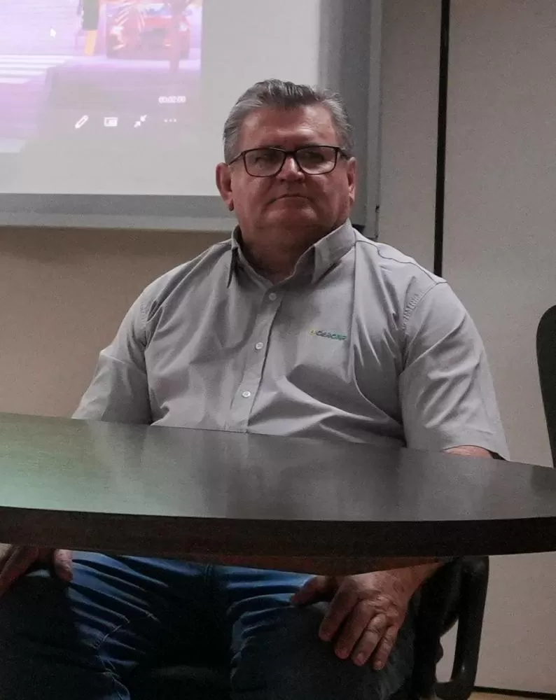 O presidente da Cercar, Celso Prediger, durante evento de prestação de contas e anúncio de obras na prefeitura de Marechal Cândido Rondon. (Foto: João Livi)