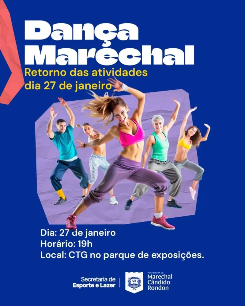 Projeto Dança Marechal retoma aulas no pavilhão do CTG, no parque de exposições, a partir desta terça-feira. (Foto: Divulgação)