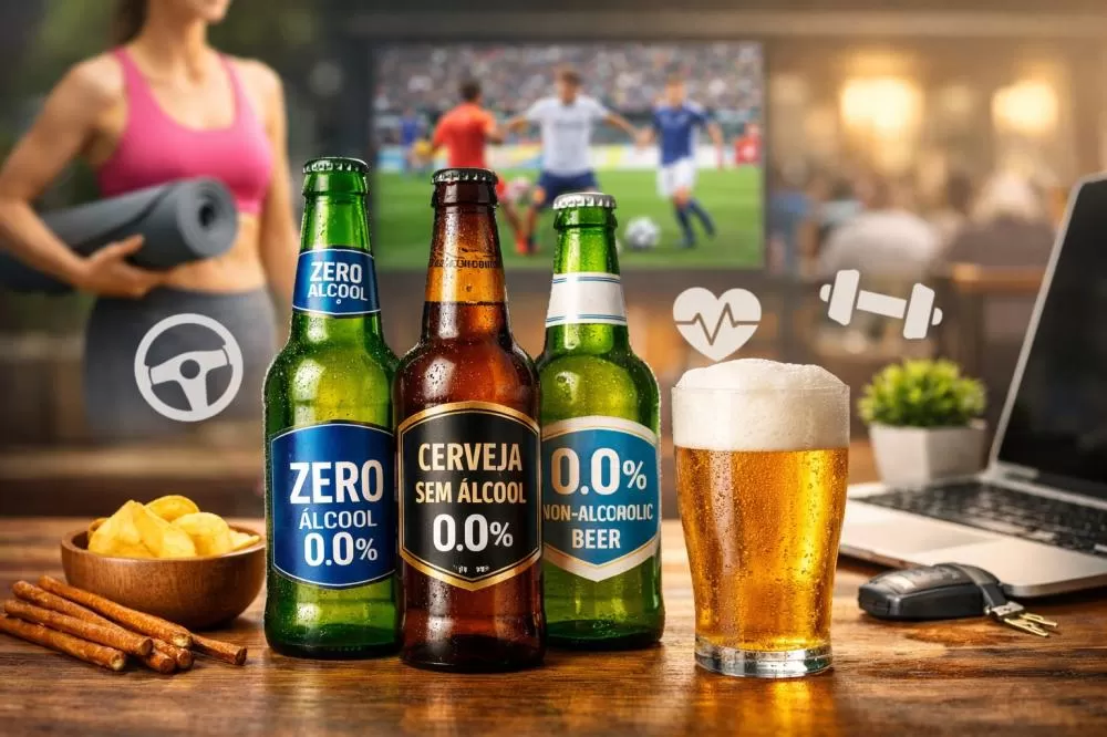 Cervejas sem álcool ganham espaço no mercado e acompanham a mudança no comportamento do consumidor, que busca mais saúde e novas experiências de consumo.