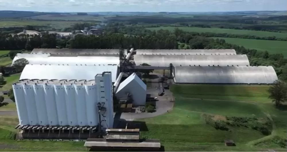 À esquerda, dois armazéns já avançados em impermeabilização, em contraste com os demais ainda sem limpeza na Unidade de Ponta Grossa. (Foto: Divulgação/RenovaTech)