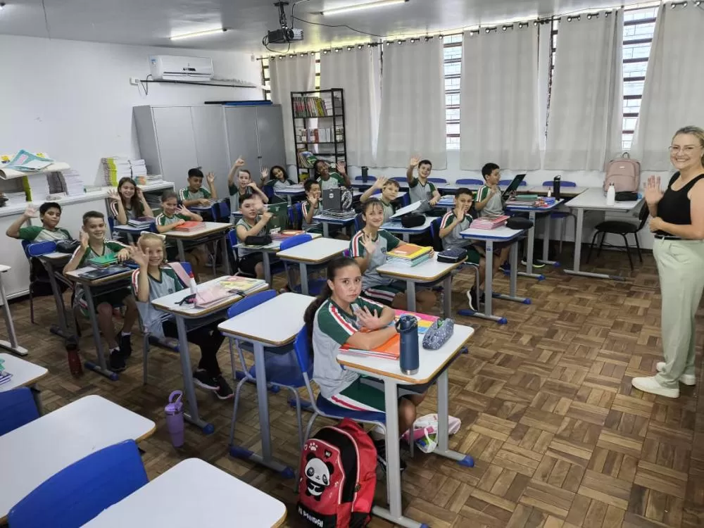 Alunos da rede municipal retornaram às salas de aula nesta quinta-feira (5) em Marechal Cândido Rondon. (Foto: Divulgação)