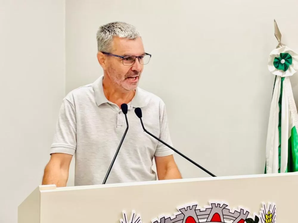 Vereador Marcos Spohr apresenta propostas que buscam proteger estudantes e qualificar via rural estratégica ao deslocamento e logística municipal. (Foto: Cristiano Viteck)