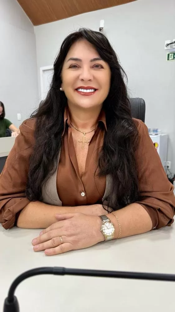 A vereadora Tania Maion durante sessão ordinária da Câmara de Vereadores de Marechal Cândido Rondon. (Foto: Cristiano Viteck)