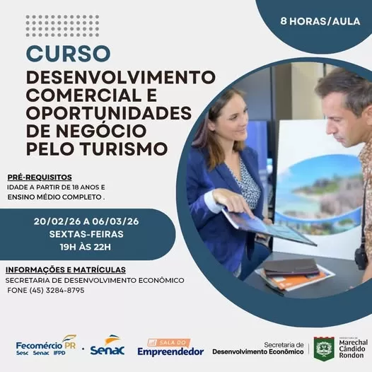 O curso será realizado entre os dias 20 de fevereiro e 6 de março de 2026. (Imagem: Divulgação)